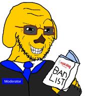 arthur ban book clothes datamining dog fingerless_glove hand holding_book holding_object janny list logo mod moderator mr.morris necktie schlog smile smug soyjak_blog suit suit_and_tie text they_do_It_for_free tinted_glasses variant:soyak // 795x799 // 37.2KB