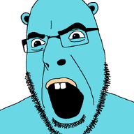 1soyjaks ear fusion glasses go_(programming_language) mouth_open open_mouth programming stubble teeth transparent_background variant:cobson // 721x720 // 17.4KB