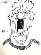 4chan anime antenna art black_and_white clothes drawfag drawing hair ink meta:soytober meta:soytober2025 open_mouth r4chan reddit soyjak tongue variant:phillip yotsoyba // 3000x4000 // 5.2MB