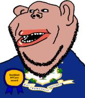 amerimutt award black_sclera brown_skin clothes connecticut ear flag flag:connecticut grape latin_text lips mutt new_york_city open_mouth soyjak state stubble subvariant:impish_amerimutt text united_states variant:impish_soyak_ears // 683x792 // 83.9KB