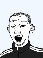 clothes ear hair open_mouth soyjak template track_suit variant:carterjak variant:kuzjak // 810x1080 // 26.4KB