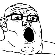 bald ear glasses open_mouth soyjak template variant:tony_soprano_soyjak wrinkles // 600x600 // 20.2KB