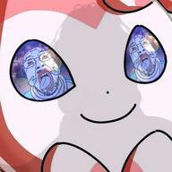 ack bloodshot_eyes crying eeveelution fire glasses hair hand kalos mirror monster mustache nintendo open_mouth pink_skin pokemon purple_hair shadow smile soyjak stubble sylveon tongue tranny variant:gapejak video_game // 480x480 // 194.4KB