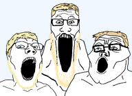 3soyjaks a10_eyes aryan blond blue_eyes buff hair series:aryan_soyjaks series:trios_&_duos soyjak_trio subvariant:aryanplier subvariant:gapearyan subvariant:longaryanplier subvariant:longplier subvariant:sopraryan variant:gapejak variant:markiplier_soyjak variant:tony_soprano_soyjak white_skin // 2662x1935 // 121.4KB