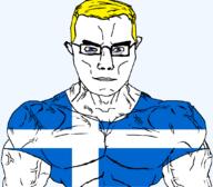 arm aryan blue_eyes british buff closed_mouth clothes ear eyes_like_the_o-o-cean flag flag:shetland glasses hair scotland shetland soyjak subvariant:chudjak_front subvariant:muscular_chud tshirt united_kingdom variant:chudjak vein yellow_hair // 1059x929 // 45.6KB