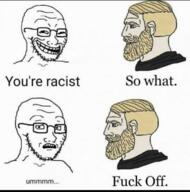 chad glasses mustache nordic_chad racism scared smile soyjak soyjak_comic stubble subvariant:soyak_(concerned) text trollface variant:soyak // 680x688 // 345.9KB
