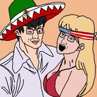 american_flag castizo castizo_futirism chud female flag:mexico flag:united_states harnizo mexican_flag mexico soybooru soyjak subvariant:female_soyak united_states usa_flag variant:chudjak variant:soyak // 1080x1080 // 514.3KB