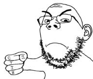 angry arm bitch ear fist glasses hand punch soyjak stubble variant:gapejak // 913x773 // 120.5KB