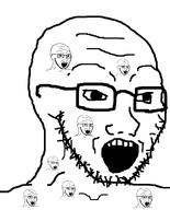 bald beard glasses multiple_soyjaks open_mouth variant:soyak // 1200x1491 // 168.9KB