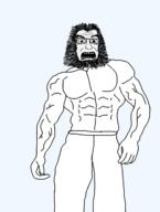 arm beard buff clothes glasses hair hand soyjak stubble variant:soydoz // 724x960 // 21.9KB