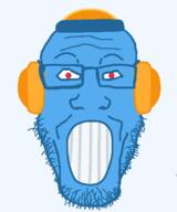 blue blue_skin emoticon glasses nigget red_eyes robot series:soymoji soyjak stubble variant:markiplier_soyjak // 600x722 // 19.1KB