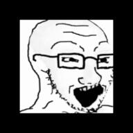 3d 3dgifmaker agreeing animated cube glasses moving open_mouth rotating soyjak stubble variant:soyak // 200x200 // 2.6MB