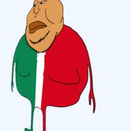 closed_mouth fat flag flag:italy italy looking_to_the_left meta:tagme obese soyjak stubble transparent transparent_background variant:meximutt // 1528x1536 // 94.5KB