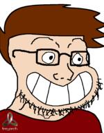 bobe brown_hair calarts call_of_duty glasses hair red_shirt smile soyjak stubble treyarch variant:soyak white_skin // 1422x1816 // 108.3KB