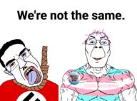 100% 2soyjaks ack bloodshot_eyes blue_eyes buff glasses hanging muscles nazism protect_trans_kids red_eyes red_shirt rope subvariant:muscular_bernd subvariant:muscular_chud subvariant:patrick suicide text tongue tranny valid variant:bernd variant:chudjak we're_not_the_same yellow_teeth you're_the_same // 662x488 // 178.1KB