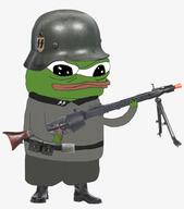 amphibian frog germany green_skin mg_42 nas:pepe nazism pepe_the_frog soilder stahlhelm subnas:apu waffenss // 820x930 // 219.3KB