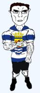 animal arm buff closed_mouth clothes crown ear flag flag:zeeland full_body glasses hair hand lion netherlands shoe soyjak subvariant:chudjak_front subvariant:unbotheredchud variant:chudjak vein zeeland // 549x1268 // 75.2KB