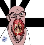 angry animal british distorted ear flag flag:sutherland flower glasses hair irl lion open_mouth plant rotten_teeth scotland soyjak stubble sutherland teeth united_kingdom variant:feraljak white_skin yellow_teeth you_were_one_i_ker // 1048x1081 // 269.1KB