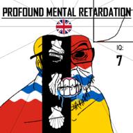 angry bald bedfordshire bell_curve black_eyes black_hole black_sclera british clam clenched_teeth closed_mouth country cracked_teeth drool ear flag flag:bedfordshire flag:united_kingdom glasses hair iq iq_bell_curve mustache nightmare_fuel no_pupils profound_mental_retardation retard river soyjak stubble text united_kingdom variant:feraljak wrinkles // 1024x1024 // 96.2KB