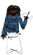 africa arm avengers basotho basotho_blanket basotho_shield beanie black_skin blush brown_eyes brown_skin closed_mouth clothes dress full_body glasses hair hand leg lesotho lips middle_finger necklace nintendo nintendo_switch soyjak t100_eyes text variant:soytan video_game wave // 1352x2196 // 1.6MB