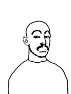 closed_mouth ear mustache neutral soyjak stubble variant:jonbert // 612x816 // 10.5KB