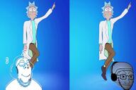 2soyjaks animated bladee closed_eyes closed_mouth clothes fortnite glasses hat headphones music neptune neutral planet rick_and_morty rick_sanchez smeeze smile solar_system sound soyjak space stubble variant:gapejak variant:soyak video // 720x480, 84.4s // 23.5MB