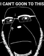 black_and_white closed_mouth glasses inverted looking_at_you soyjak stubble subvariant:hornyson text variant:cobson // 173x219 // 20.8KB