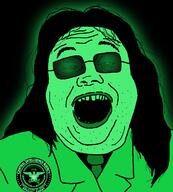 central_intelligence_agency clothes glasses hair necktie open_mouth soyjak stubble suit sunglasses tranny trend:glowie variant:alicia // 620x687 // 83.4KB