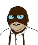 animal bobo_the_sharty_janny clothes glasses janny monkey open_mouth soyjak stubble suspenders variant:logjak // 559x675 // 64.6KB