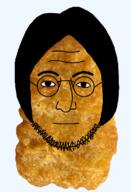 chicken_nugget eyebrows forehead_lines glasses hair mouth_closed nose op_here_im_a_trans_woman_from_ohio soyjak stubble variant:lennonjak // 519x759 // 367.9KB