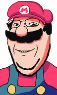 beard big_nose cap clothes dark_hair glasses hair hat looking_at_you mario mustache nintendo overalls smile snes sprite stare stubble subvariant:wholesome_soyjak super_mario_world super_nintendo variant:gapejak video_game white_skin // 600x1004 // 57.8KB