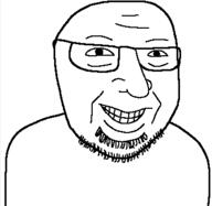 glasses smile soyjak stubble variant:unknown // 364x354 // 9.8KB