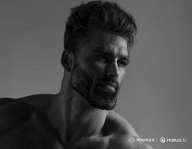 baldi baldis_basics call calling gigachad gray_hair gray_skin green_shirt grey_hair grey_skin looking_to_the_right meta:ai_generated nas:gigachad phone