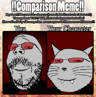 animal beard cat cat_ear clothes comparison glasses grey_skin happy looking_to_the_right meta:namefags mustache name nas:comparison_meme nose quickslaughter_(namefag) red_glasses sharp_teeth smile smug stubble subvariant:massjak subvariant:massmeowjak subvariant:mustached_gapejak teeth text variant:gapejak whisker // 673x681 // 334.2KB