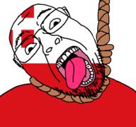 ack flag flag:utrecht glasses hair hanging netherlands open_mouth rope soyjak stubble suicide teeth tongue utrecht variant:bernd yellow_teeth // 768x719 // 31.2KB