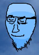 blue_skin calm closed_eyes closed_mouth glasses smile soyjak stubble variant:stjak // 106x150 // 13.8KB