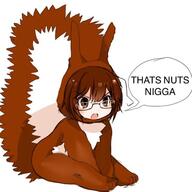 anime anime_female brown_eyes brown_hair meta:nas soy_parody speech_bubble squirrel subvariant:feralsquirrel variant:feraljak // 637x637 // 47.0KB