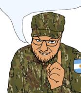 background big_head brown camouflage countrywar glasses grin hand hybrid multicam patch pointing smile smug soldier speech_bubble stubble variant:interjak variant:soydierjak vein white_argentina // 1389x1605 // 811.2KB