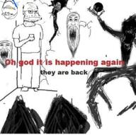 arm clothes ear full_body glasses golden_tooth hair hand horror leg multiple_soyjaks open_mouth schizo smile smirk soyjak sparkle stretched_mouth stubble subvariant:schizojak subvariant:wholesome_soyjak text toothbrush tshirt variant:gapejak variant:markiplier_soyjak variant:soyak // 749x745 // 506.4KB