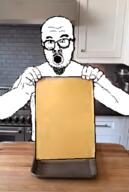 arm background cheese cheese_jak ear food glasses hand holding_object joshua_weissman kitchen meta:tagme moustache mouth_open soyjak stubble template torso white_skin wojak // 446x666 // 255.1KB