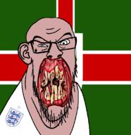 angry animal archer british distorted ear england flag flag:nottinghamshire flower full_body glasses hair irl lion nottinghamshire open_mouth plant rotten_teeth soyjak stubble teeth united_kingdom variant:feraljak white_skin yellow_teeth you_were_one_i_ker // 1048x1081 // 271.8KB