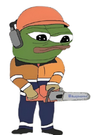 amphibian animal chainsaw closed_mouth clothes frog full_body green_skin hat headphones holding_chainsaw holding_object lips nas nas:pepe pepe pepe_the_frog saw shoe subnas:apu transparent_background // 443x615 // 197.5KB