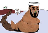 angry arab beard bloodshot_eyes brown_skin clothes crying glasses hat islam open_mouth sign soyjak variant:chudjak // 918x640 // 181.3KB
