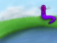 angry artist:cannedpocket background closed_eyes cloud crying ear fur glasses grass lake open_mouth purple_skin shading sky soyjak steam stubble variant:reaction_soyjak water worm // 1600x1212 // 2.4MB