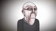 animated animation arm bug cheetle chewing closed_mouth eat_the_bugs eating glasses glove hand insects open_mouth soyjak stubble sweater tongue variant:imhotep video // 1280x720, 31.3s // 2.4MB