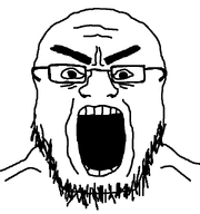 angry eyebags forehead_lines front_facing glasses open_mouth stubble teeth transparent_background variant:unknown // 600x640 // 21.8KB