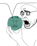 2soyjaks angry arm bald ball closed_mouth eyebrows fat frown glasses green_skin hand holding_object lips looking_at_you looking_to_the_left meta:namefags nose nuvariant open_mouth red_eyes scared speech_bubble speech_bubble_empty squid squidward stubble teeth trevor(user) variant:disgusting_trevorcreature variant:talkingballsoyjak white_background white_skin wrinkles yellow_sclera // 1080x1350 // 80.3KB