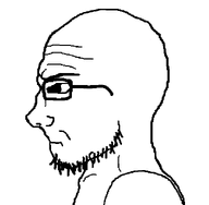 angry bald closed_mouth furrowed_brows glasses side_profile side_view stern stubble template variant:soyak white_background // 578x567 // 8.0KB