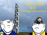 2soyjaks 9_11 closed_eyes closed_mouth crying ear frown helmet irl_background no_nose pennsylvania sad soyjak steelers stubble text variant:impish_soyak_ears // 1760x1320 // 679.1KB