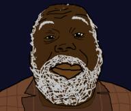 balding beard black_skin call_of_duty closed_mouth clothes green_hair neutral russman soyjak variant:alicia // 592x503 // 32.0KB